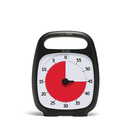 Time Timer Plus Svart med paus knapp - Psykiatrispecialisterna Shop