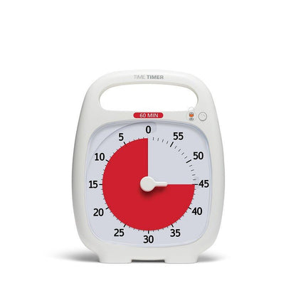 Time Timer Plus Vit med paus knapp - Psykiatrispecialisterna Shop